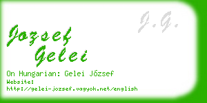 jozsef gelei business card